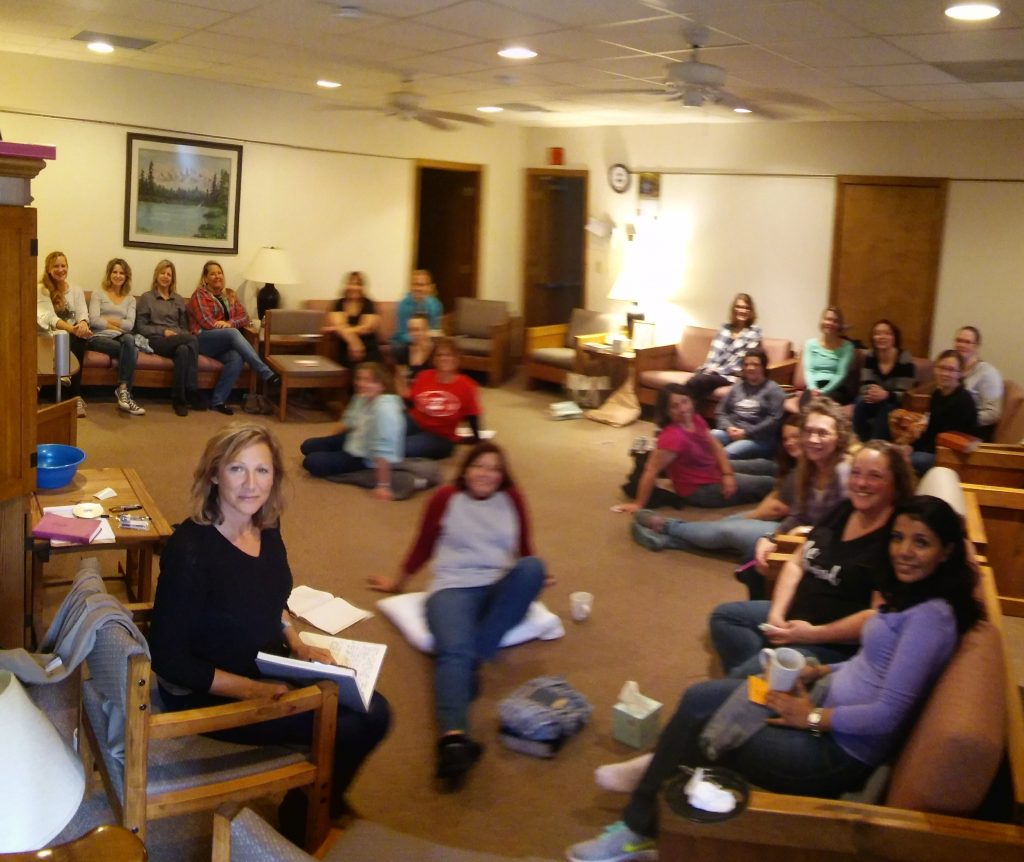 Inspireto womens Retreat weekend group photo in conference room
